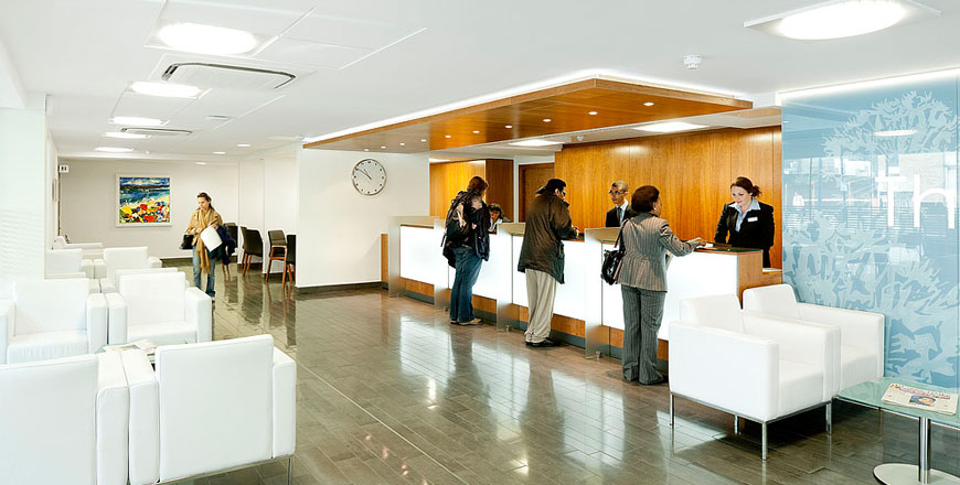 The Wellington Hospital reception area